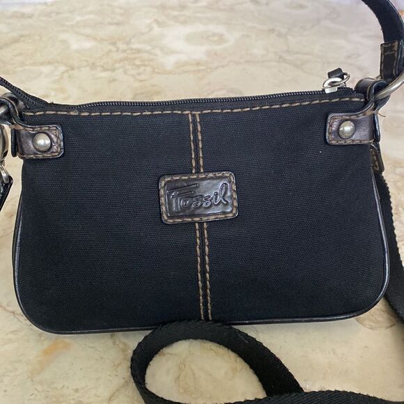 Fossil Mini Leather Handbag w/ detachable Shoulder Strap - Picture 4 of 10